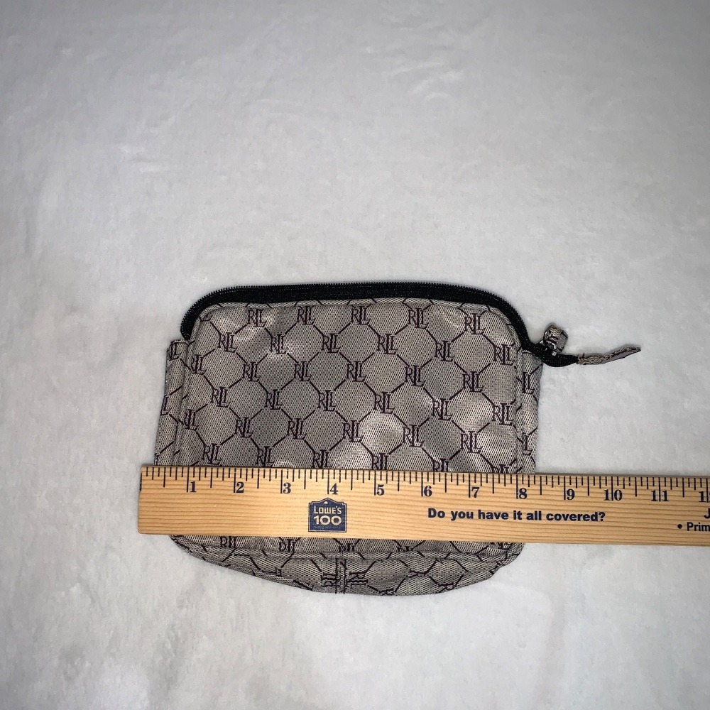 Lauren Ralph Lauren Monogram‎ Pouch Cosmetic Bag Travel Accessory Small - Picture 2 of 8